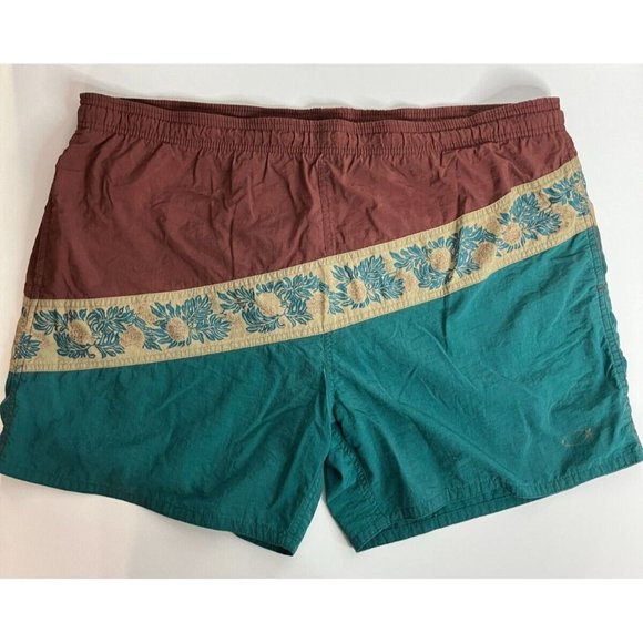 Vintage Ocean Pacific Men's Large Lined Swim Trunks - Picture 1 of 9